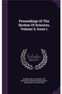 Proceedings of the Section of Sciences, Volume 9, Issue 1