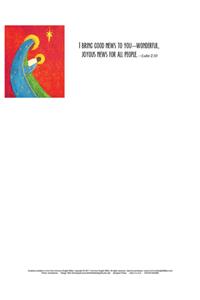 Good News Nativity Christmas Letterhead (Pkg of 50)