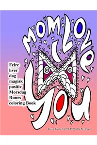 Feire hver dag magisk positiv Morsdag Runes coloring Book