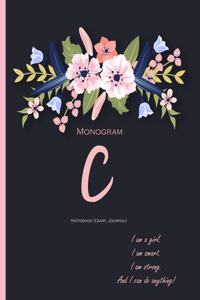 Monogram 'C' Notebook (Diary, Journal)