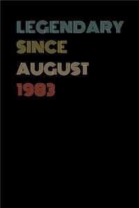 Legendary Since August 1983 - Birthday Gift For 36 Year Old Men and Women Born in August 1983