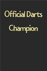 Official Darts Champion