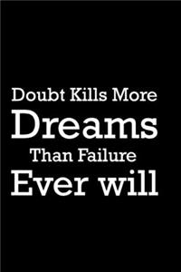 Doubt Kills More Dreams than Failure Ever will