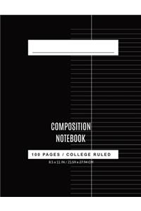 College Ruled Composition book