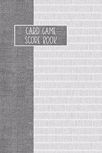 Card Game Score Book