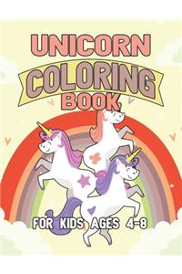 Unicorn Coloring Book for Kids Ages 4-8