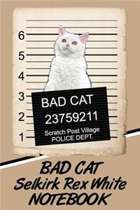 Bad Cat Selkirk Rex White Notebook