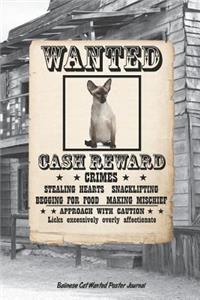 Balinese Cat Wanted Poster Journal