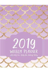2019 Weekly Planner: With Daily Face Charts for Makeup Lovers
