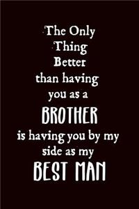 The Only Thing Better Than Having You as A My Brother Is Having You by My Side as My Best Man