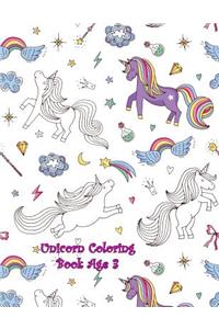 Unicorn Coloring Book Age 3