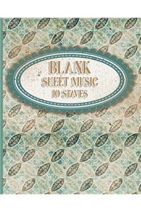Blank Sheet Music - 10 Staves