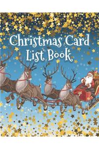 Christmas Card List Book