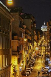 Illuminated View of a Rome, Italy Street Journal