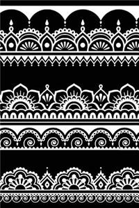 Indian Design Notebook: Black: Notebook 6 X 9: Notebook 250 Pages