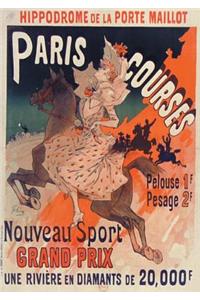 Carnet Ligné Affiche Hippodrome Porte Maillot Paris
