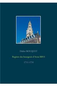 Registre des bourgeois d'Arras BB53 - 1711-1731