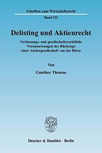 Delisting Und Aktienrecht