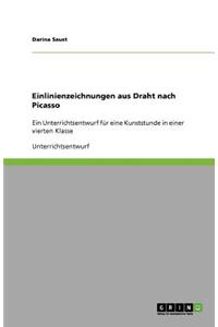 Einlinienzeichnungen aus Draht nach Picasso