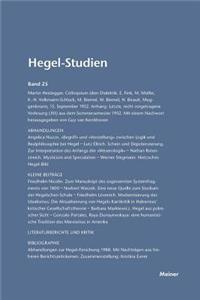 Hegel-Studien / Hegel-Studien Band 25 (1990)