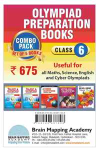 Olympiad preparatory books -combi pack (4 books) Class 6 | Mathematics, Science, English and Reasoning Trainer | Olympiad Exams Resource Books