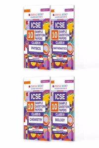 Oswaal ICSE 10 Sample Question Papers Class 9 Physics Chemistry Biology & Maths (Set of 4 Books) For 2025 Exam (Based On The Latest CISCE/ICSE Specimen Paper)