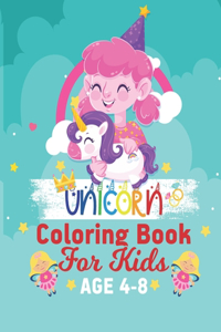 Unicorn Coloring Book for Kids Age 4-8