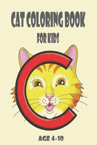Cat Coloring Book for Kids Age 4-10