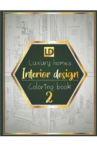 Interior design coloring book Luxury homes 2