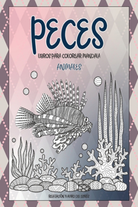 Libros para colorear Mandala - Relajación y alivio del estrés - Animales - Peces