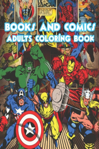 Books and Comics Adults Coloring Book