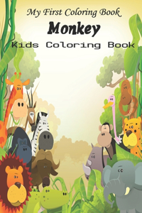 My First Coloring Book Monkey Kids Coloring Book
