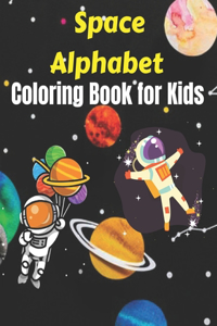 Space Alphabet Coloring Book for Kids
