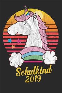 Schulkind 2019 - Einhorn auf Regenbogen