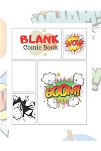 Blank comic book