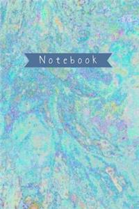 Blue Ocean Vaporwave Glitch Notebook