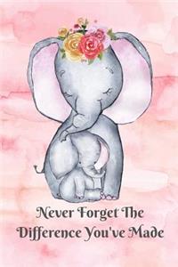 Never Forget The Difference You've Made