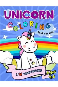 Unicorn Coloring Book for Kids Ages 4-8