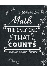 Math The Only One That Counts Teacher Lesson Planner