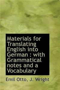 Materials for Translating English Into German