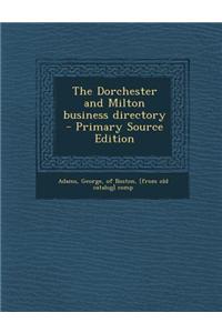 The Dorchester and Milton Business Directory