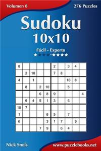 Sudoku 10x10 - De Fácil a Experto - Volumen 8 - 276 Puzzles