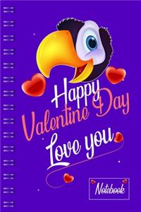 Cute Parrot Valentine's Day Gift for Parrot lovers Notebook journal