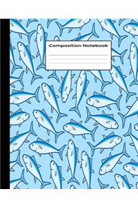 Wide Ruled Composition Notebook: Wide Ruled Paper Notebook 100 Sheets (Large, 7.5" x 9.25")