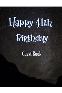 Happy 41th Birthday Guest Book