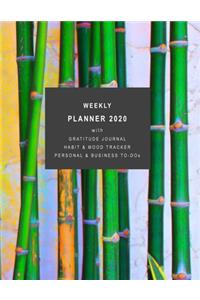 Weekly Planner 2020 with Gratitude Journal, Habit & Mood Tracker, Personal & Business TO-DOs