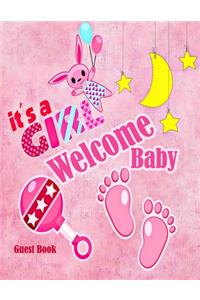 Welcome Baby Girl Guest Book