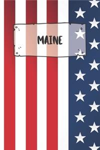 Maine: Ruled Travel Diary Notebook or Journey Journal - Lined Trip Pocketbook for Men and Women with Lines