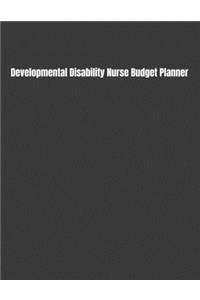 Developmental Disability Nurse Budget Planner