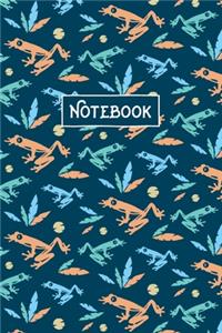Rainforest Notebook. Cute Tree Frog Pattern